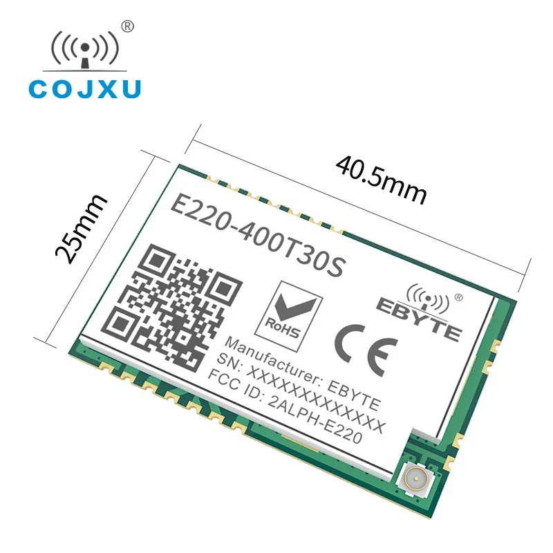 LLCC68 LoRa Module 433MHz 470MHz Lange afstand 10km 30dBm RSSI WOR Watchdog Draadloze Transceiver RF LoRa Module E220-400T30S