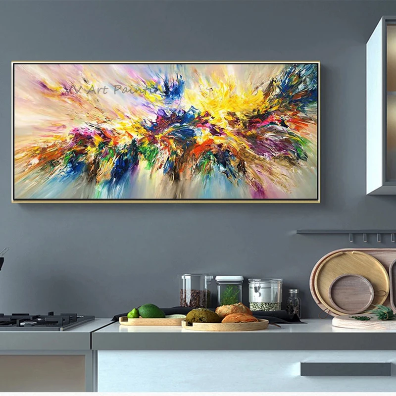 The Latest Handmade Abstract Oil Painting Canvas Picture Brush Artwork Knife Art For Home Living Room Decor Palette Drawing