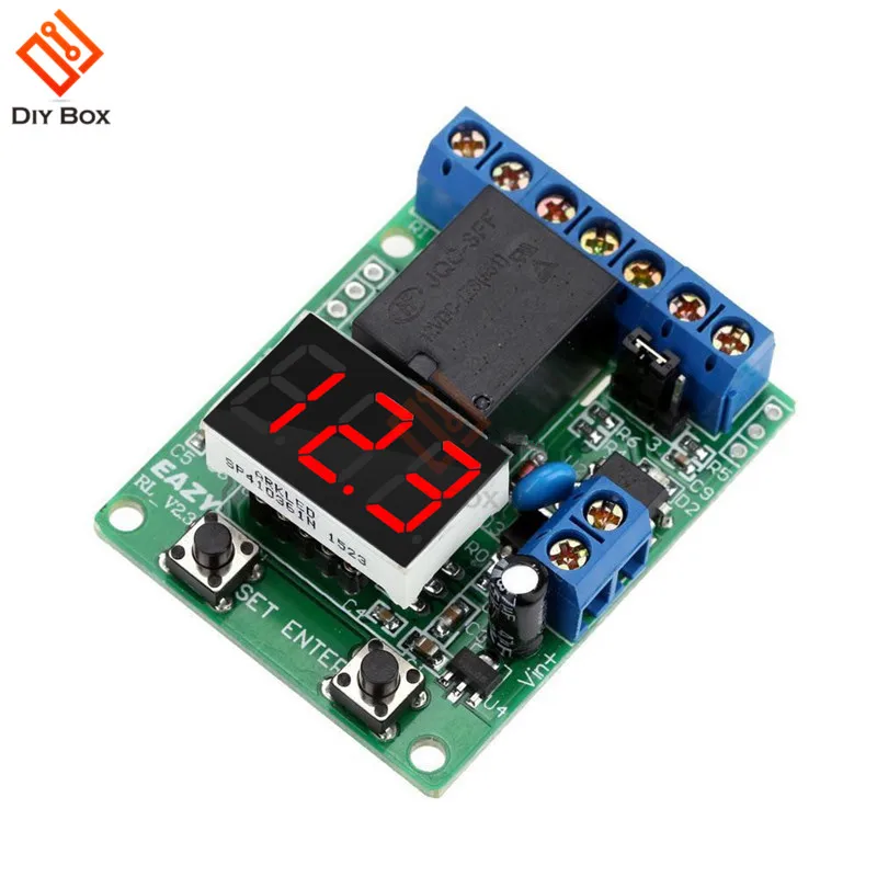 DC 12V LED Digital Voltage Relay Switch Control Board Module Relay Module Voltage Protection Detection Charging Discharge Test