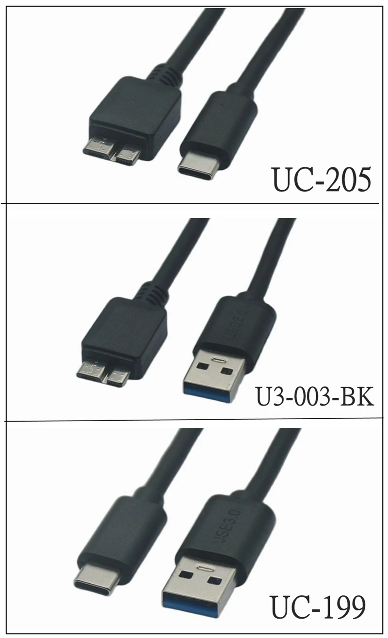 10cm 20cm 1m 5Gbps USB 3.0 A / Type-c To Micro B Charging Data Cable External Hard Drive Disk Cable For Hard Drive Computer