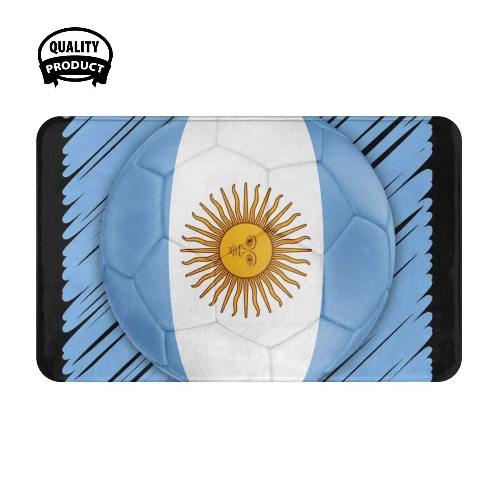 Argentina Football Flag Soft Cushion Home Carpet Door Mat Car Rug Argentina Argentine National Flag Competition Sports Futbol