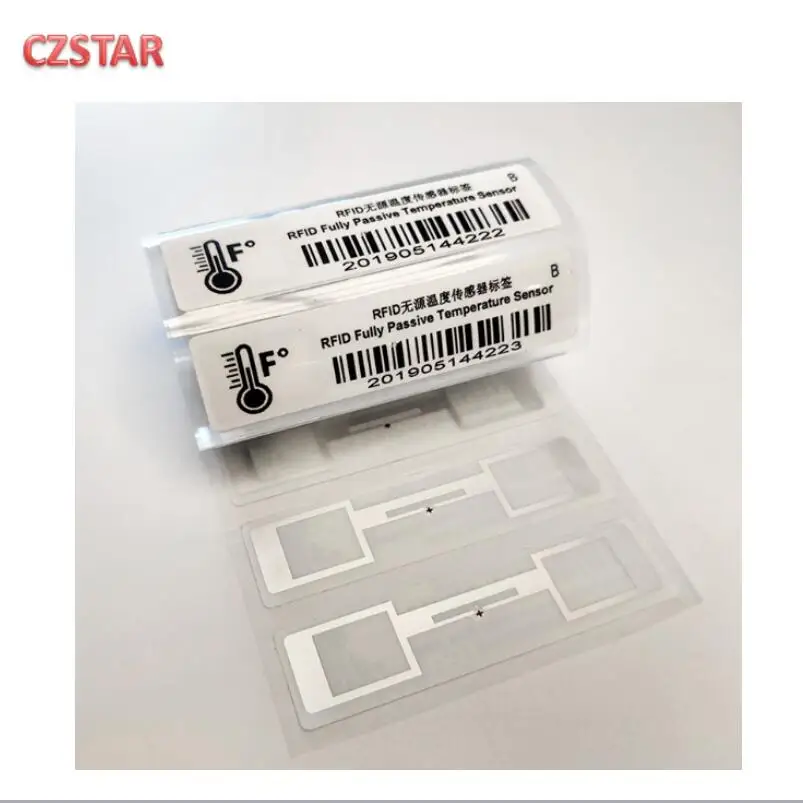 Czstar 3 Stuks Temperatuursensor Uhf Rfid Passieve Sticker Tag Waterdichte Koude-Keten Voedsel Logistiek Temperatuur Uhf Rfid Tag