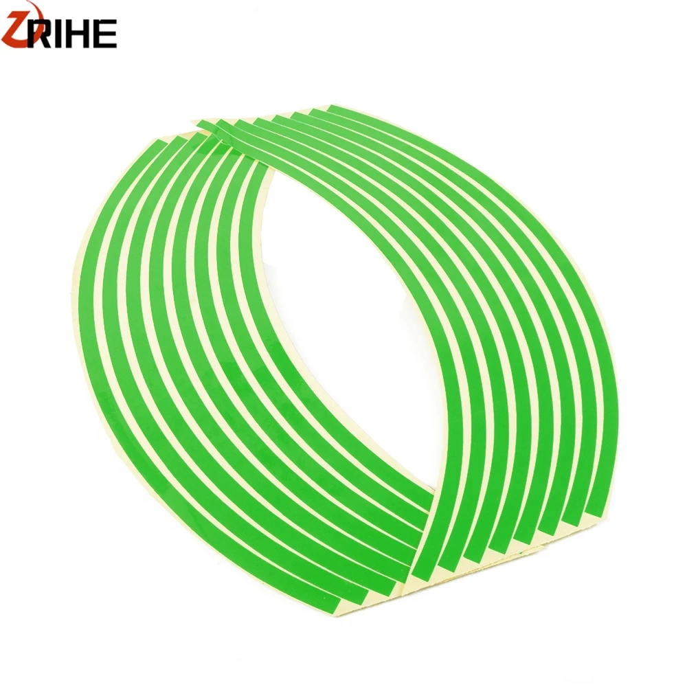 Universal borde de la rueda de la motocicleta pegatina reflectante Moto bicicleta etiqueta para Honda YAMAHA SUZUKI BMW BENELLI KAWASAKI KTM