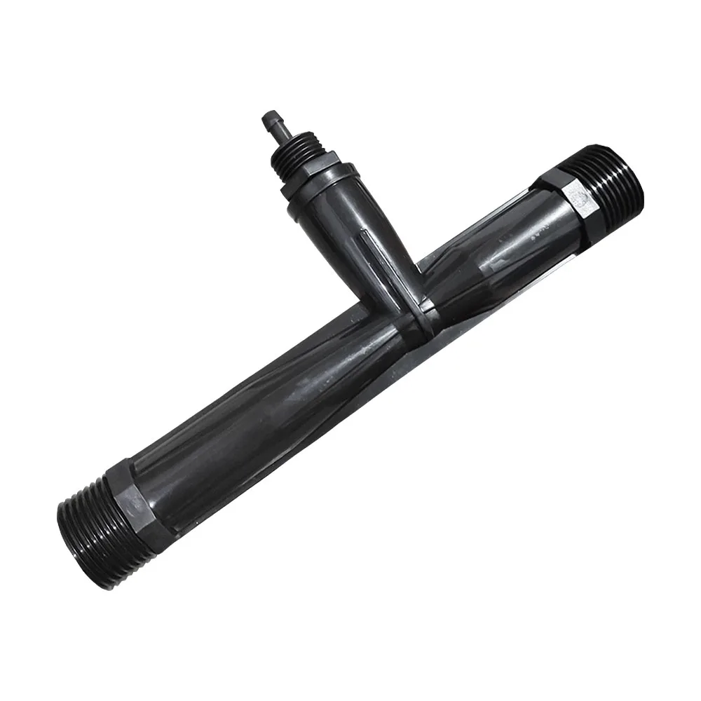 1“ PVDF Venturi Injector with valve for Ozone Injector mixer Ozone proof Black ventu tube HL-A32235 XinOzone