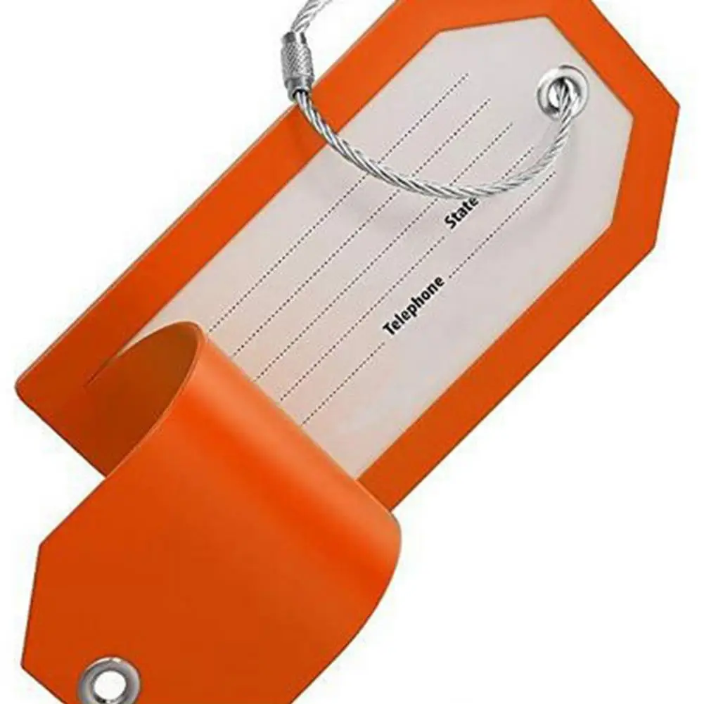 4pcs 가방 수하물 태그 라벨 가방 펜던트 실리콘 수하물 태그 핸드백 휴대용 여행 액세서리 이름 ID 주소 전화 태그