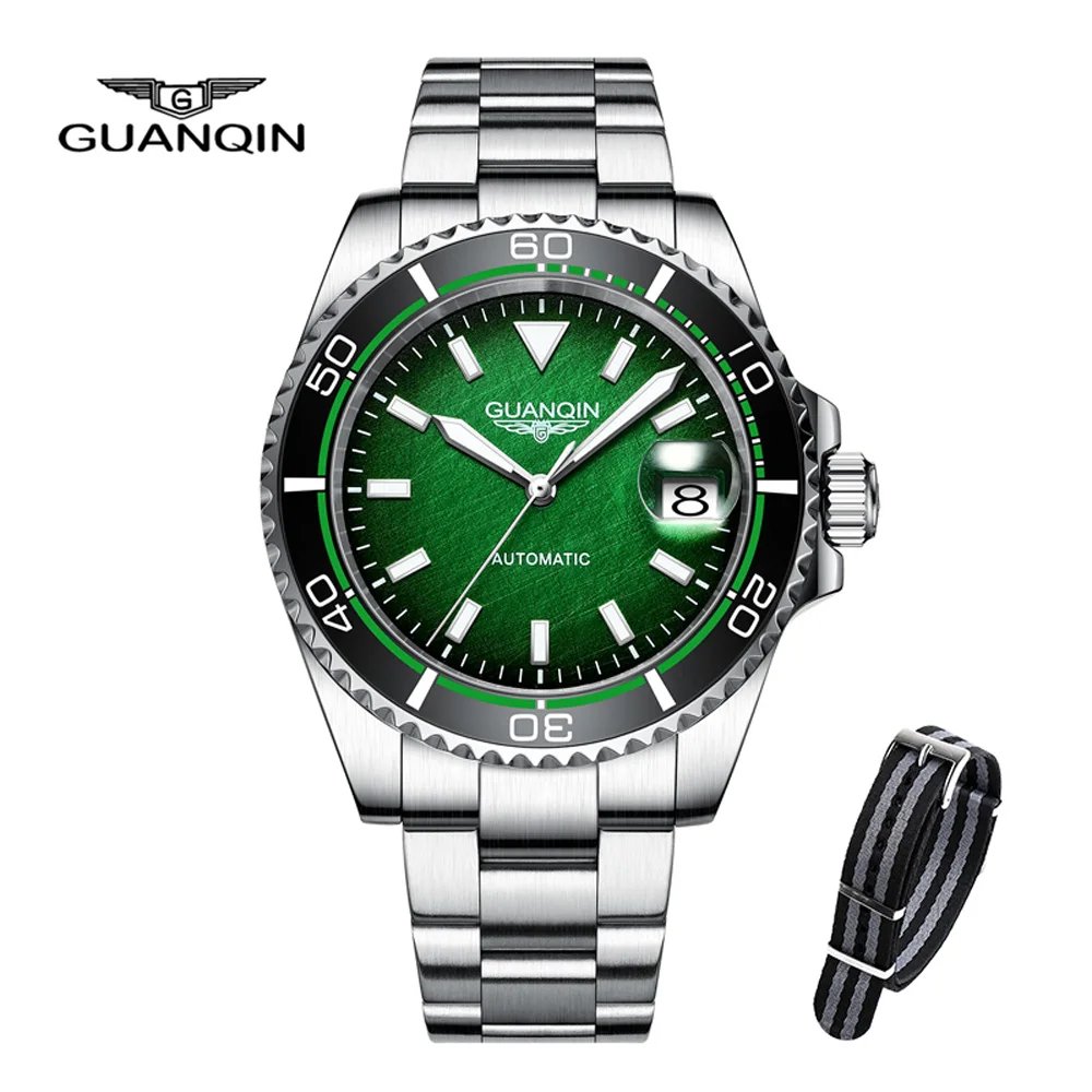 

GUANQIN 2023 New Top Brand Luxury Automatic Mens Watches Men Mechanical Wristwatch NH35 Stainless Steel Waterproof Reloj Hombre