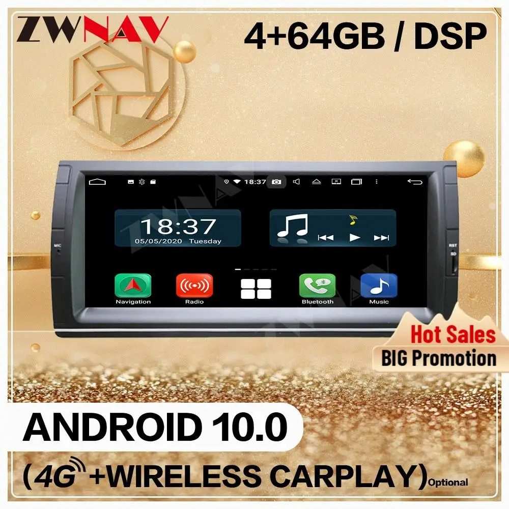 128GB For BMW E53 1999 2000 2001 2002 2003 2004 2005 Android 10 Screen Car Multimedia Player Auto Audio Radio GPS Navi Head Unit