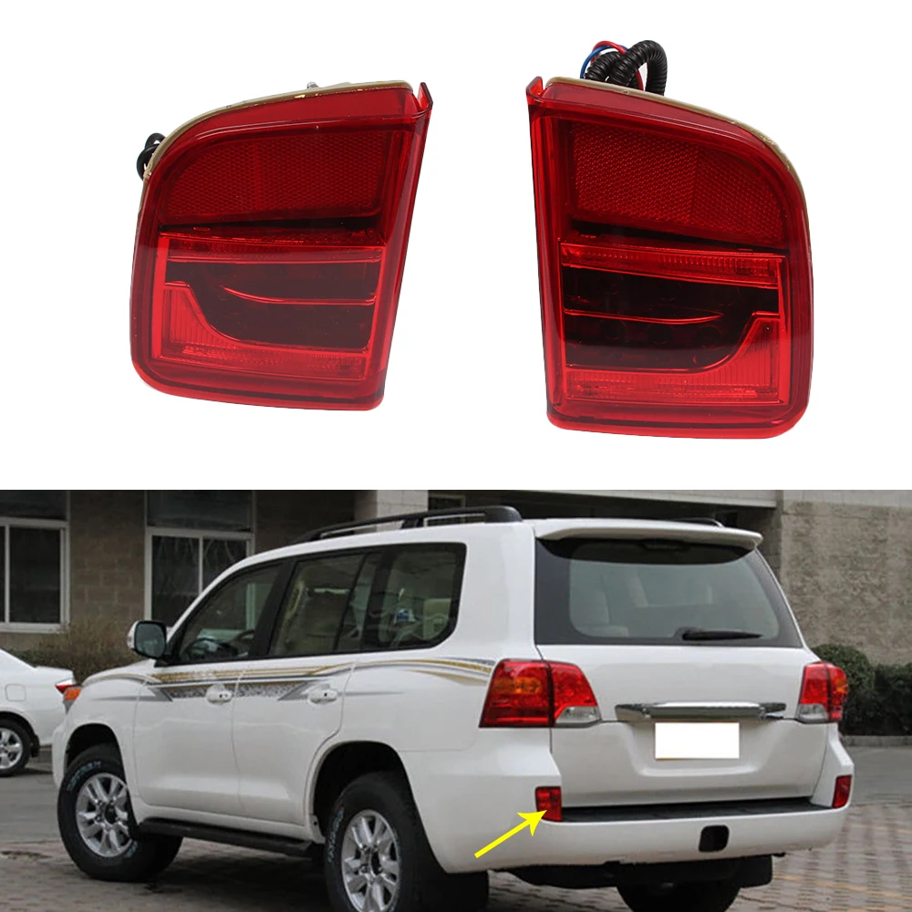 

Rear Bumper Tail Light For Toyota Land Cruiser 200 LC200 2008 2009 2010 2011-2015 LED Reflector Rear Fog Lamp Fog Light Brake