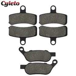 Cyleto Motorcycle Front Rear Brake Pads for Harley FXDF Fat Bob 2008-2017 FXDL Low Rider 2010 2011 2012 2013 2014 2015 2016 2017