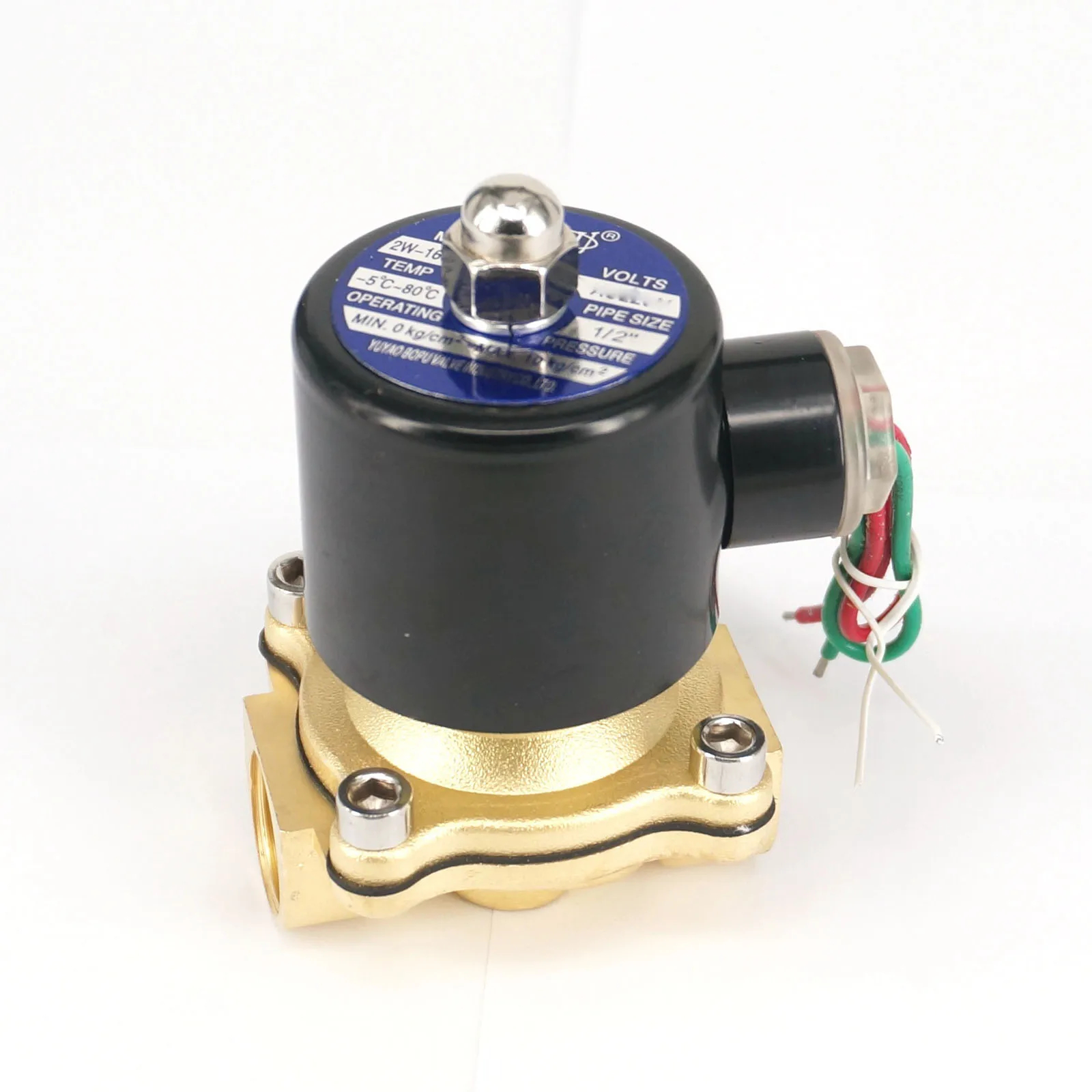 

2W-160-15 Normally Closed 1/2" BSP Solenoid 12VDC 24VAC/DC 36VAC/DC 110VAC 220VAC 380VAC Brass Valve 2 Port Water Air Oil