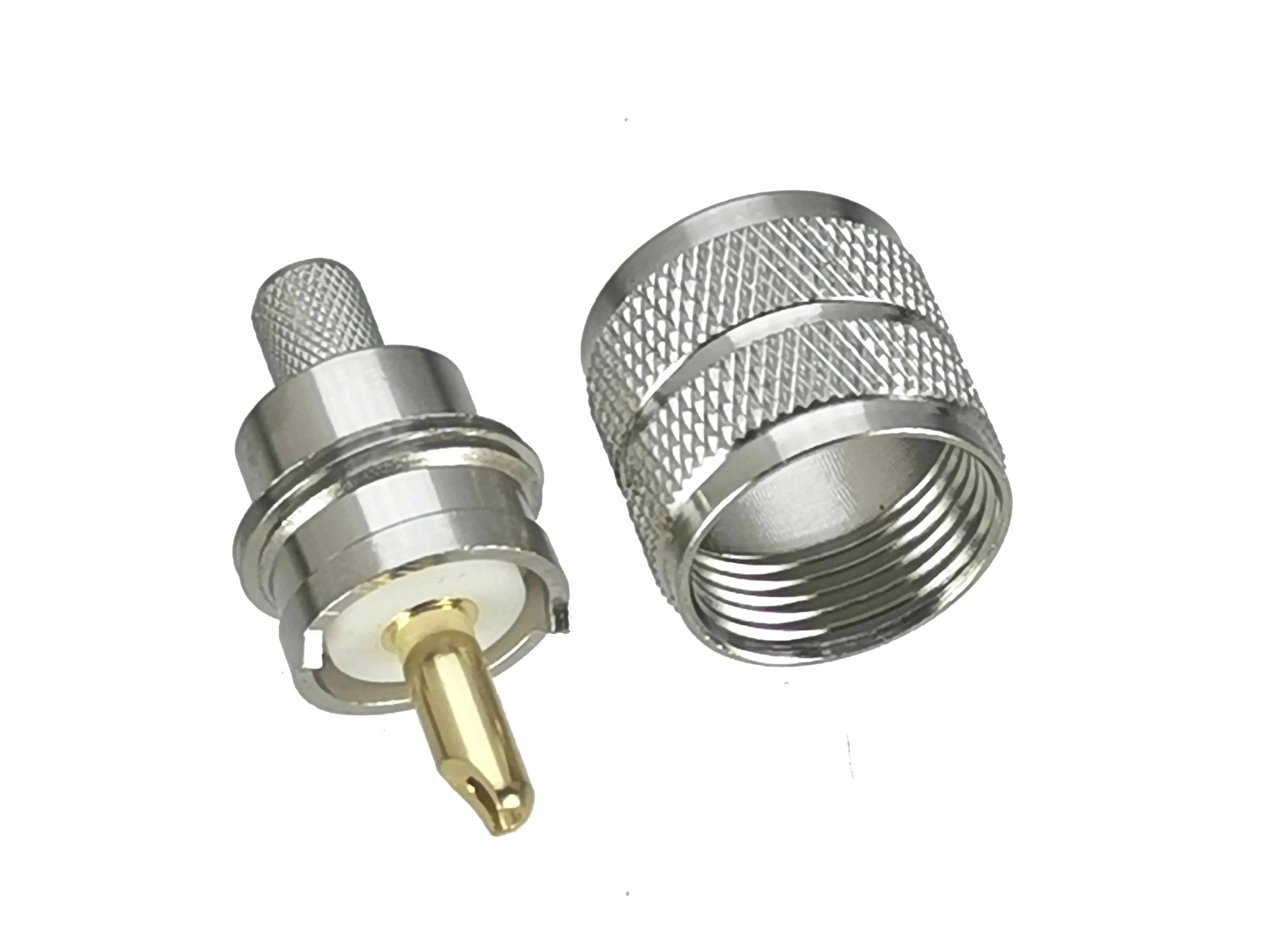 1Pcs Connector UHF PL259 Male Plug Crimp RG8X LMR240 RF Adapter Coaxial High Quanlity