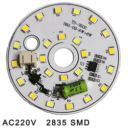 Bombilla LED AC220V Smart IC sin necesidad de controlador, Chip LED para bombilla 2835 SMD, luz blanca Natural 3W 6W 12W 18W