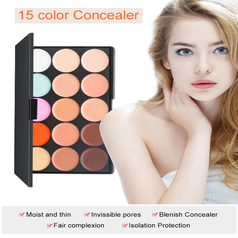 15 Colors Concealer Palettes Foundation Makeup Full Cover Contour Face Cream Base Primer Moisturizer Hide Blemish