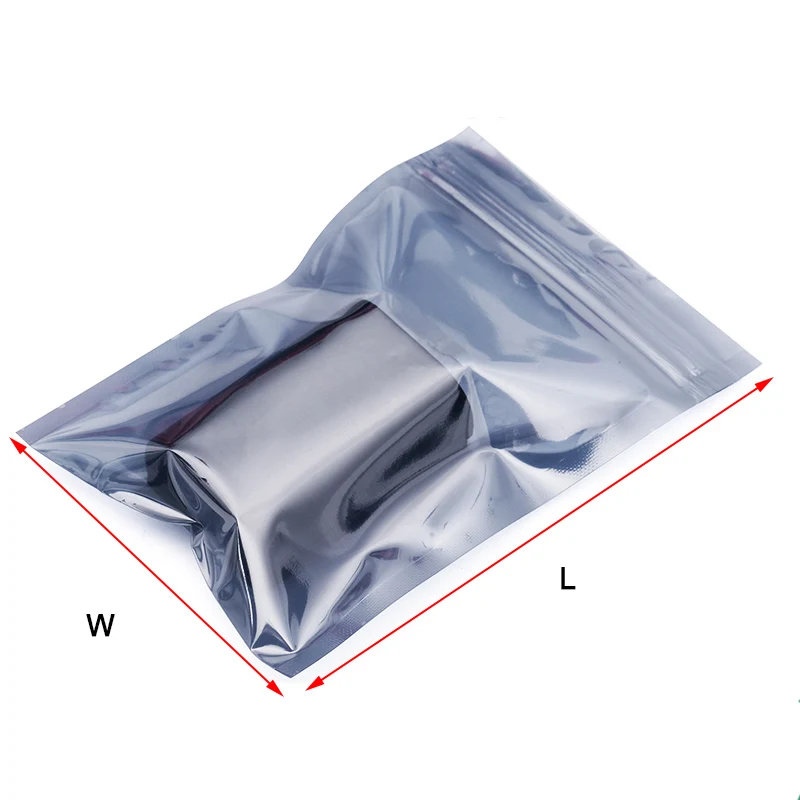 100Pcs Reclosable Zip Lock ESD Antistatic Shielding Hard Drives Bag  Anti-static Packaging Bags for Accessories Motherboards