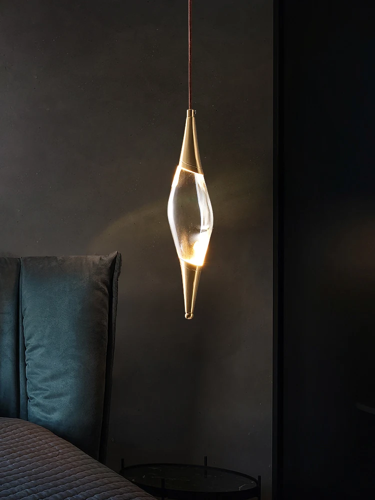 Modern Water Drop Pendant Lights Nordic LED Minimalist Pendant Lamp Scandinavian Loft Crystal Kitchen Hanging Lamps Luminaria