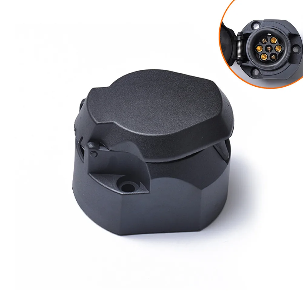 7 Pin EU 12V Plug Adapter Protector Connections Towbar Towing Plugs Truck RV Caravan Socket Trailer Connector Car Accessories