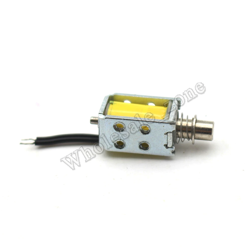 3~6V 3.5mm Mini DC Solenoid Electromagnet Pulling-Through Type Push Electric Magnet Magnetic Plug For Household Office Equipment