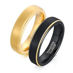 5mm Men Women Wedding Band Tungsten Carbide Ring Brushed Beveled Edge Size 6-12