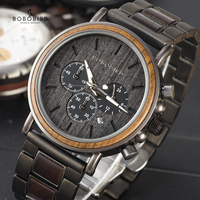 BOBO BIRD Wooden Watch Men Wristwatches Luxury Chronograph Date Show reloj hombre With Gift Box Q26-1 Accept Dropshipping