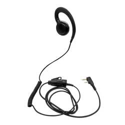 Casque pivotant simple C, écouteur talkie-walkie avec câble bouclé à bobine pour Baofeng BF UV 5R 5RA 5RA 5RA 5RA + 5RB 5RC 5RD 5RD 5RE 5RE