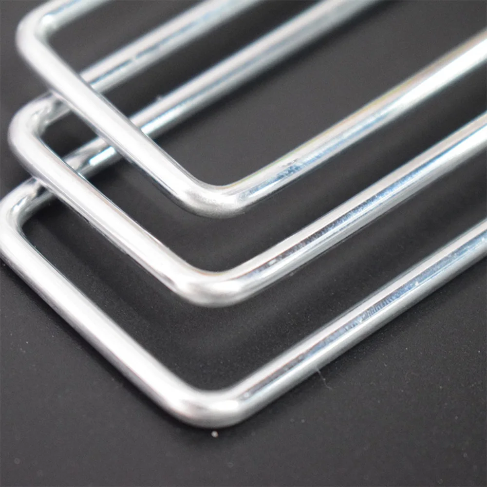 U-Shaped Galvanized Ground Anchors Stakes Pegs Pins for Securing Lawn Farm Sod Weed Barrier Landscape Grass Fabric Netting