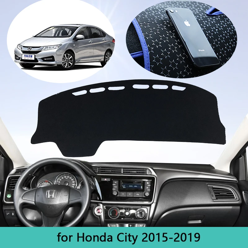 

Антигрязный коврик для приборной панели, солнцезащитный козырек, защита для приборной панели для Honda City GM6 2015 2016 2017 2018 2019, автомобильные аксессуары, накидка
