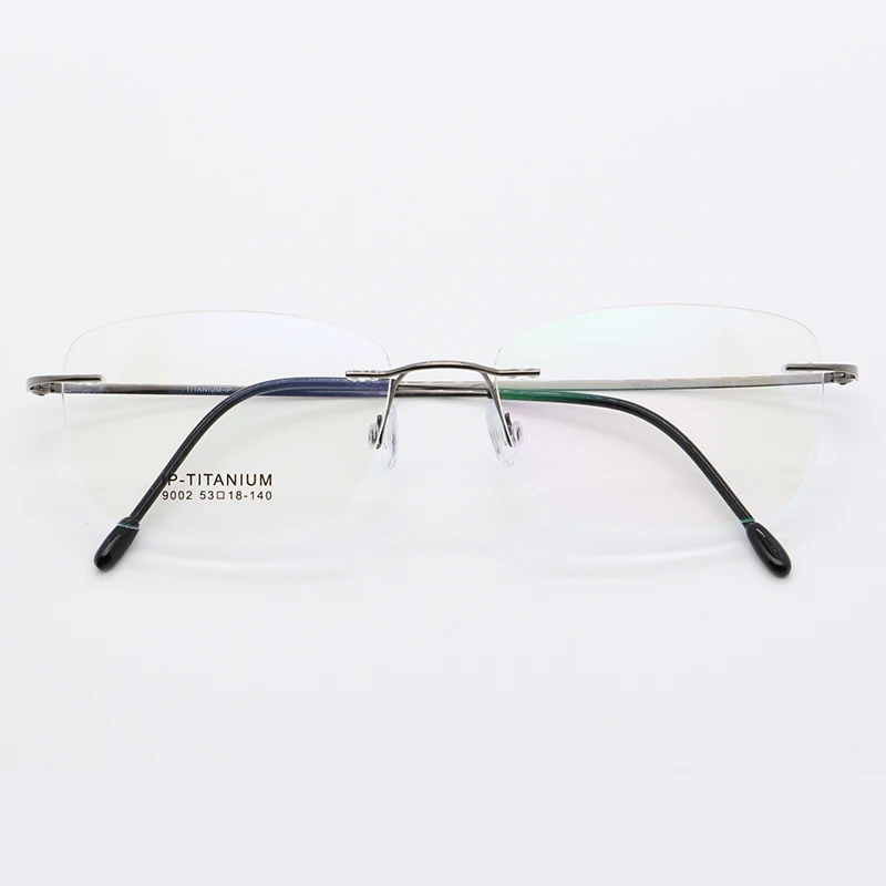 BCLEAR 2021New Arrival Fashion Rimless Glasses Frame Memory Pure Titanium Eyeglasses Prescription Ultralight Flexible Frame 9002