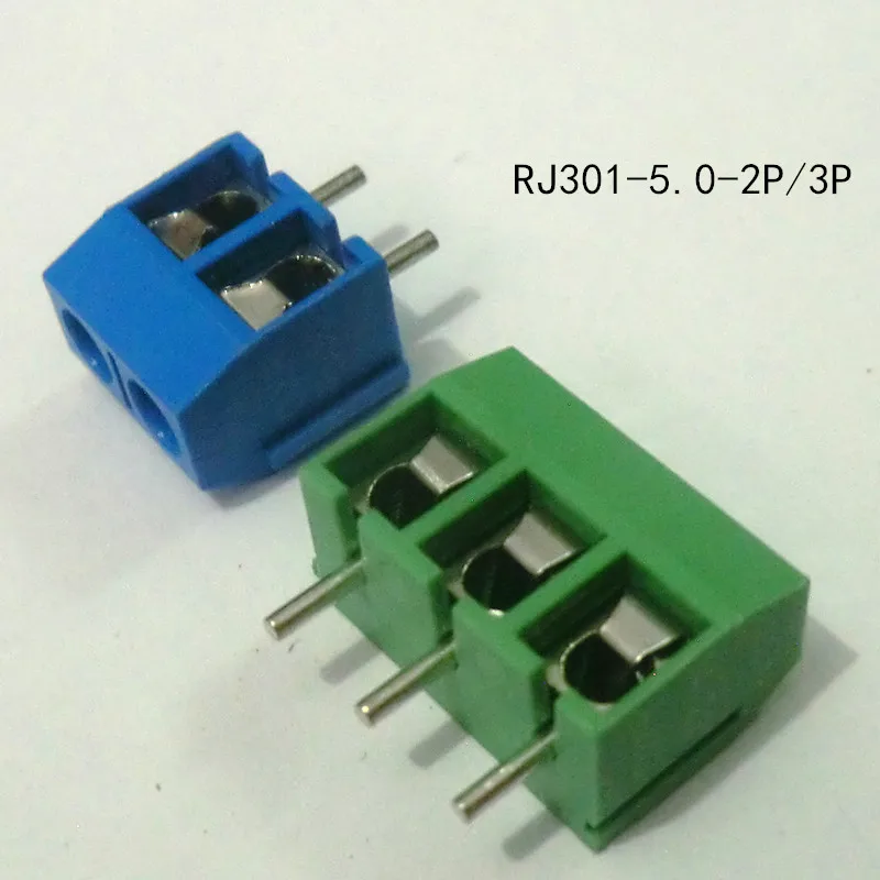 

Винтовая клеммная колодка RJ301, медный клеммный разъем для печатной платы с шагом 5,0 мм