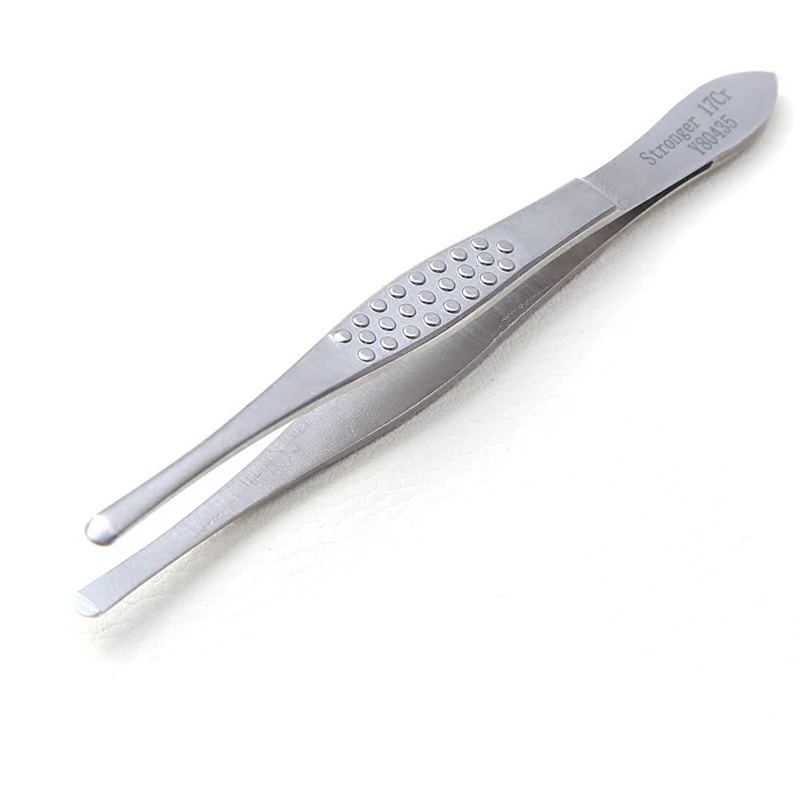 Eyelash tweezers ophthalmology inverted eyelashes 9cm round head 1.5 platform tweezers trim eyebrow clip tattoo