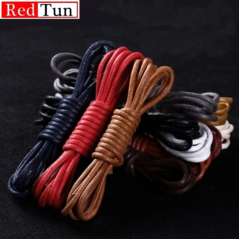 

Waxed Leather Shoes Laces Black Cotton Round Thin 0.25 cm Diameter Martin Boots Casual Shoe Rope