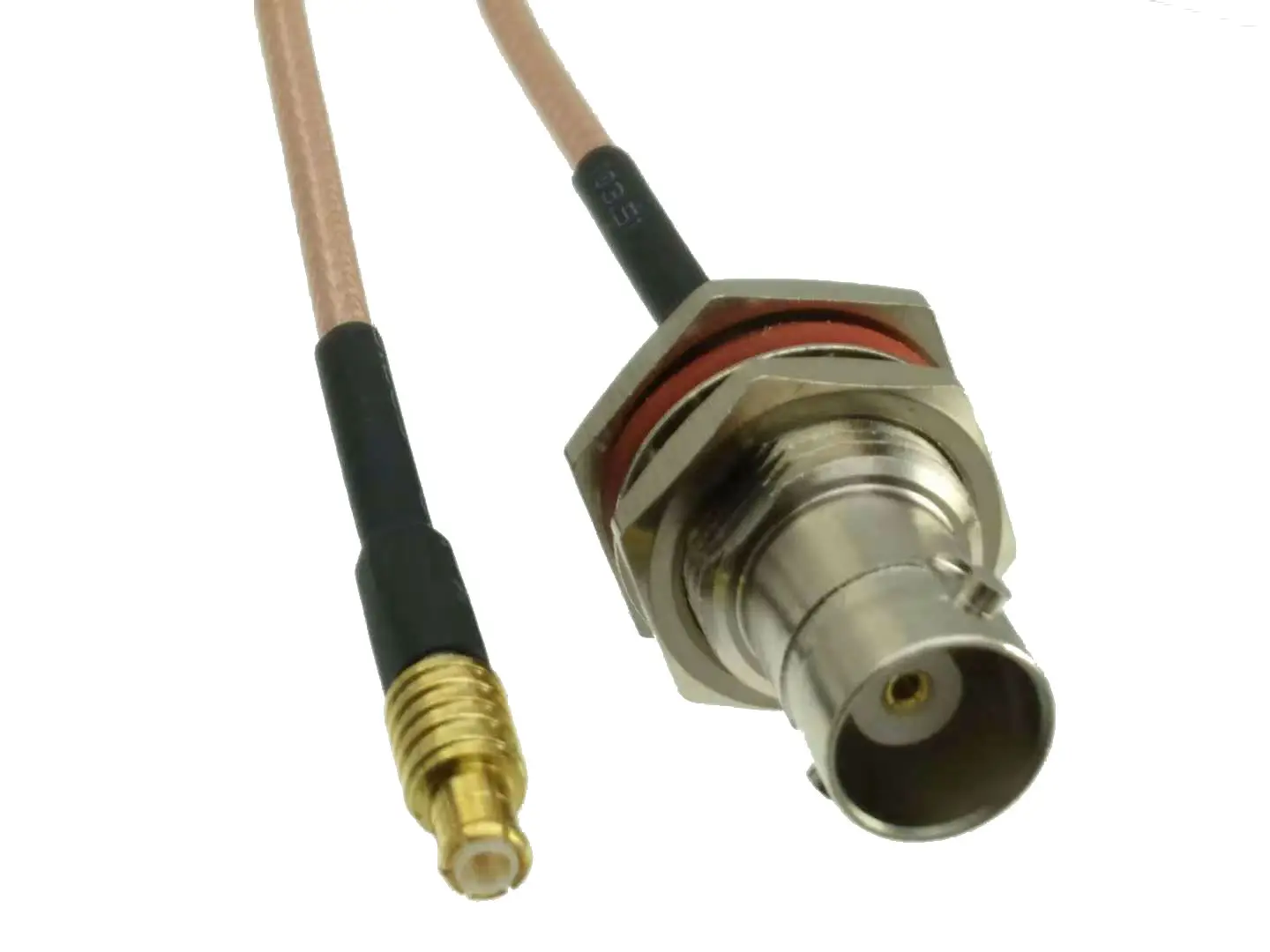 1pcs RG316 MCX Male Plug to BNC Female Jack Bulkhead Connector Wire Terminal Crimp RF Coaxial Jumper Pigtails Cable 4inch~10FT