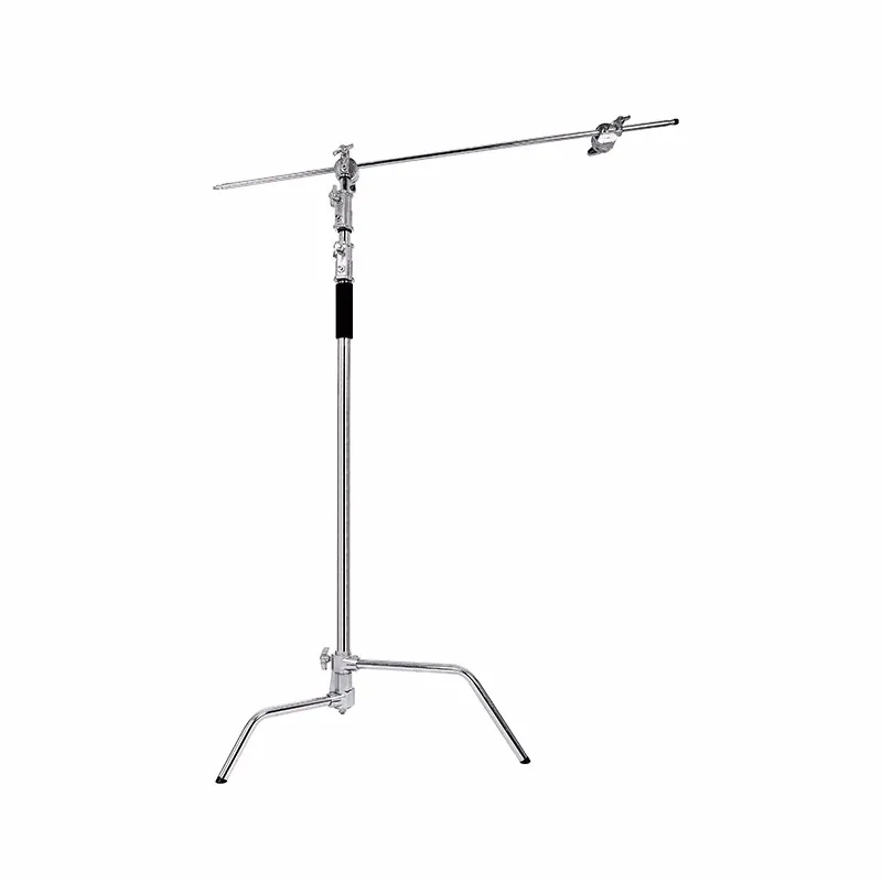 3.2m Photography light Stand Stainless Steel Magic Legs C-frame for Video Light Bracket Foldable Iron Lightstand with 1.3m Rail