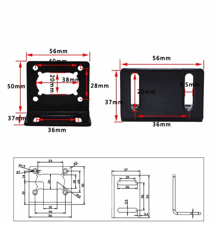 Deselerasi Hibrid 42 Set Driver Motor Stepper Torsi Besar Worm Gear Motor Deselerasi DC dengan Braket Motor Listrik DC