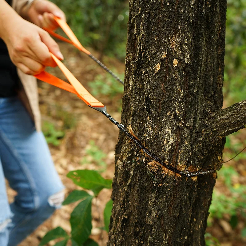 Portable Hand Zipper Saw, Garden Logging Tool, Survival Tool, Manual Pruning Saw, Wire Saw,Mountaineering Pocket Saw,Camping Saw