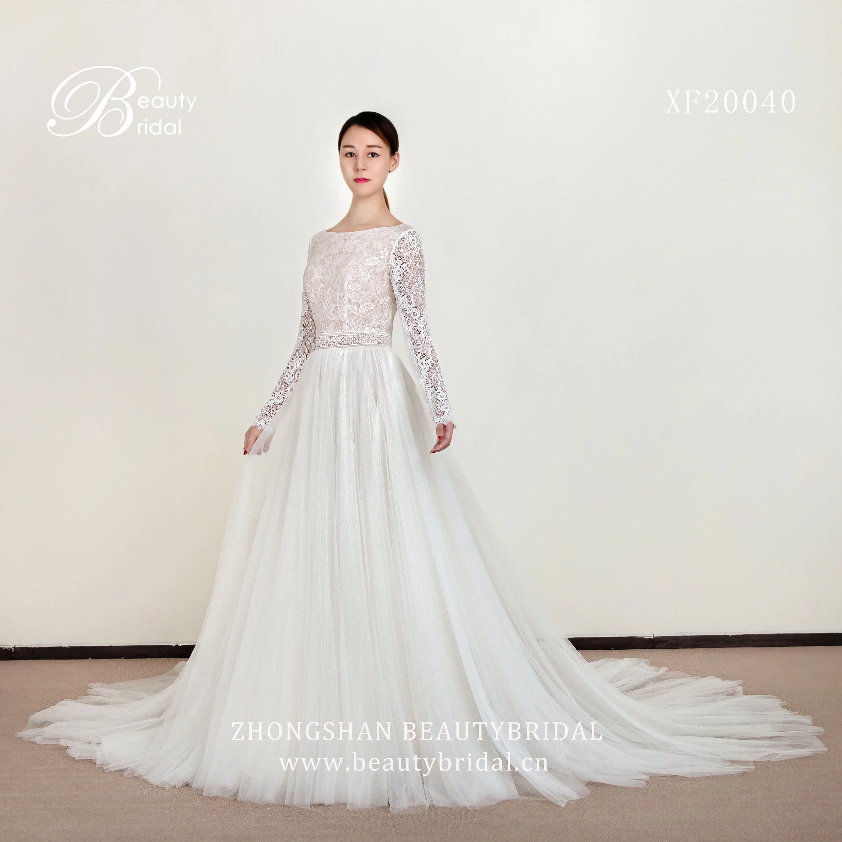 

2023Wedding Dresses Court Train Lace Applique Crystal Beading Bride LONG Dress Gowns Vestidos De Novia XF20040