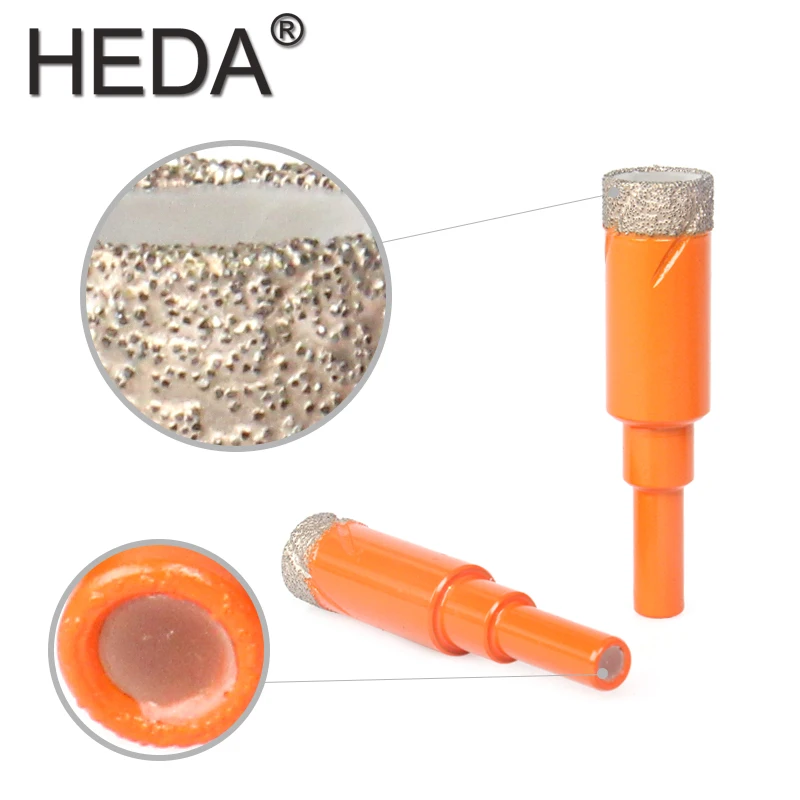 5/6/8/10/12/14/16มม.7PcsรอบShankสูญญากาศBrazed diamond Coreแห้งDrill Bit Hole SawชุดCooling Waxสำหรับก่ออิฐเจาะ