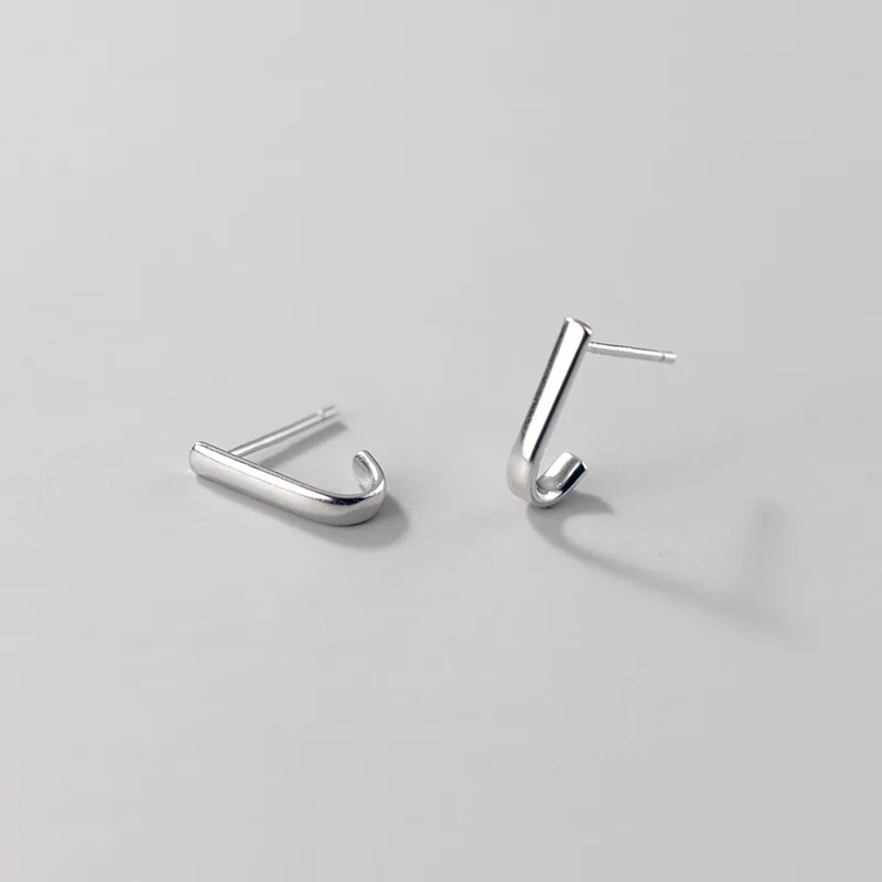 La Monada Hook Women Earrings Silver 925 Stud Fine Jewelry Minimalist Pierced Ears Small Silver 925 Stud Earrings For Women