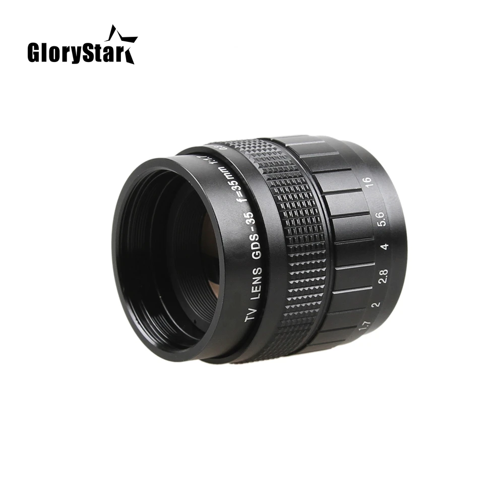 35mm F1.7 CCTV 영화 렌즈 + C-M4/3 마운트 링 + 렌즈 후드 + 매크로 링 파나소닉 GF1 GF5 GF9 GF8 GF6 G3 G7 G1 G10 C-M43