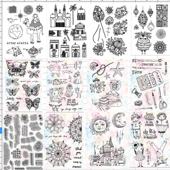 Hot sell Transparent Clear Silicone Stamp for DIY scrapbooking/photo album Decorative clear stamp A0002