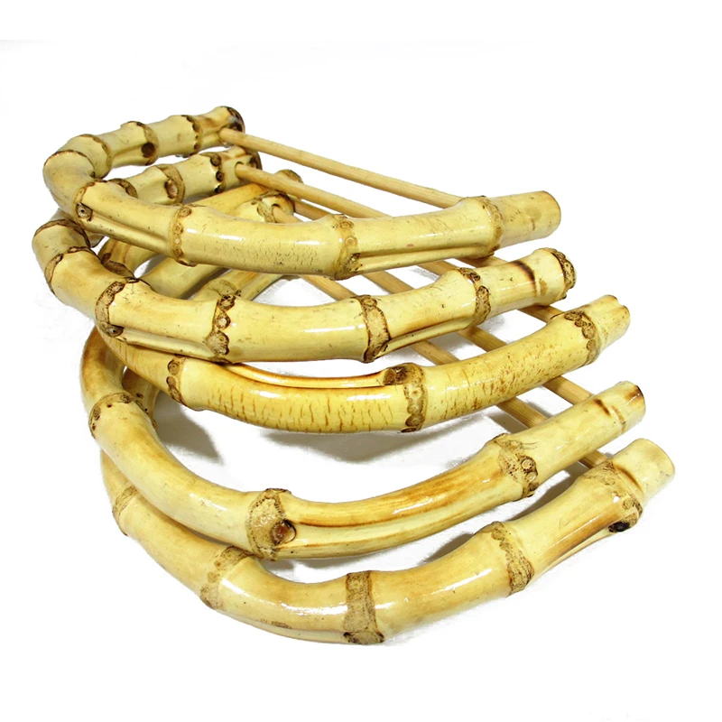 1PC D/Round shape Bamboo Handle for Handbag Handmade DIY Tote Purse Handle Frame Making Bag Hanger