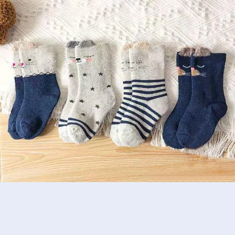 2020 4Pair / lot 0-1-3 year old baby socks newborn new baby toddler foot sock