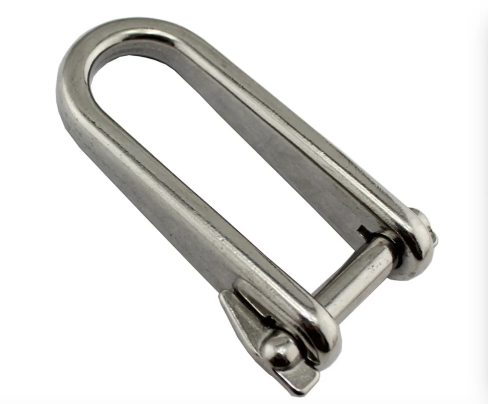 ISURE MARINE 2PCS Stainless steel 316 Key Pin Shackle Hardware Rigging 5/6/8mm