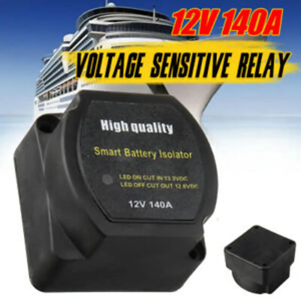 12v 140a Voltage Sensitive Split Charge Relay Vsr For Camper Car Rv Yacht Steamer Smart Battery Isolator Charge 2 Battery Bank