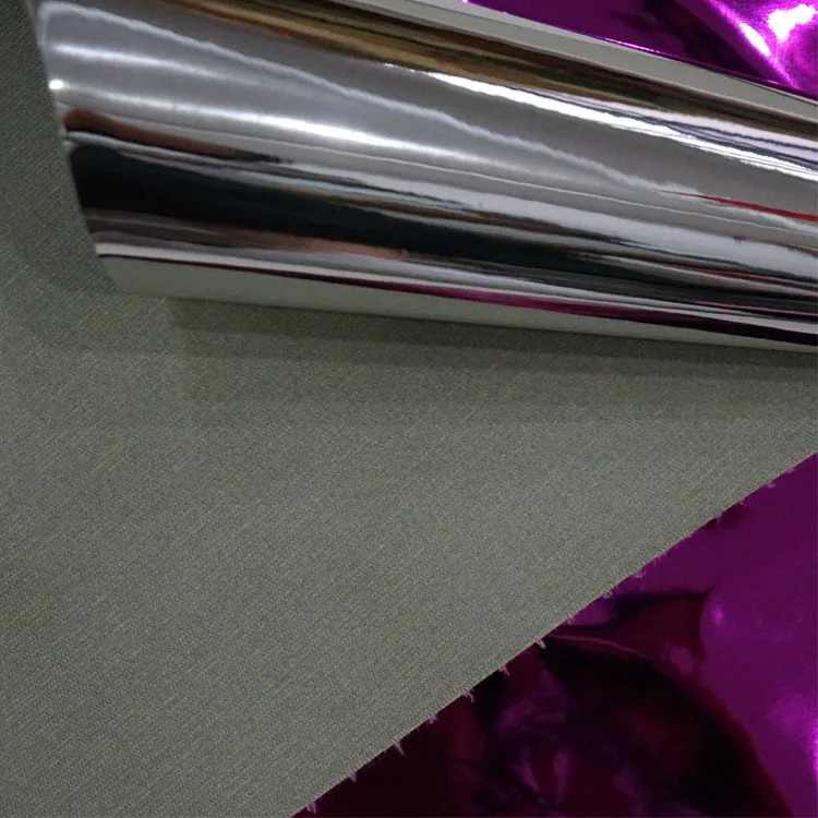 Anti Wrinkle Soft Metal Mirror Surface Synthetic TPU Holographic Leather Material Sale By Yard 91cm*137cm