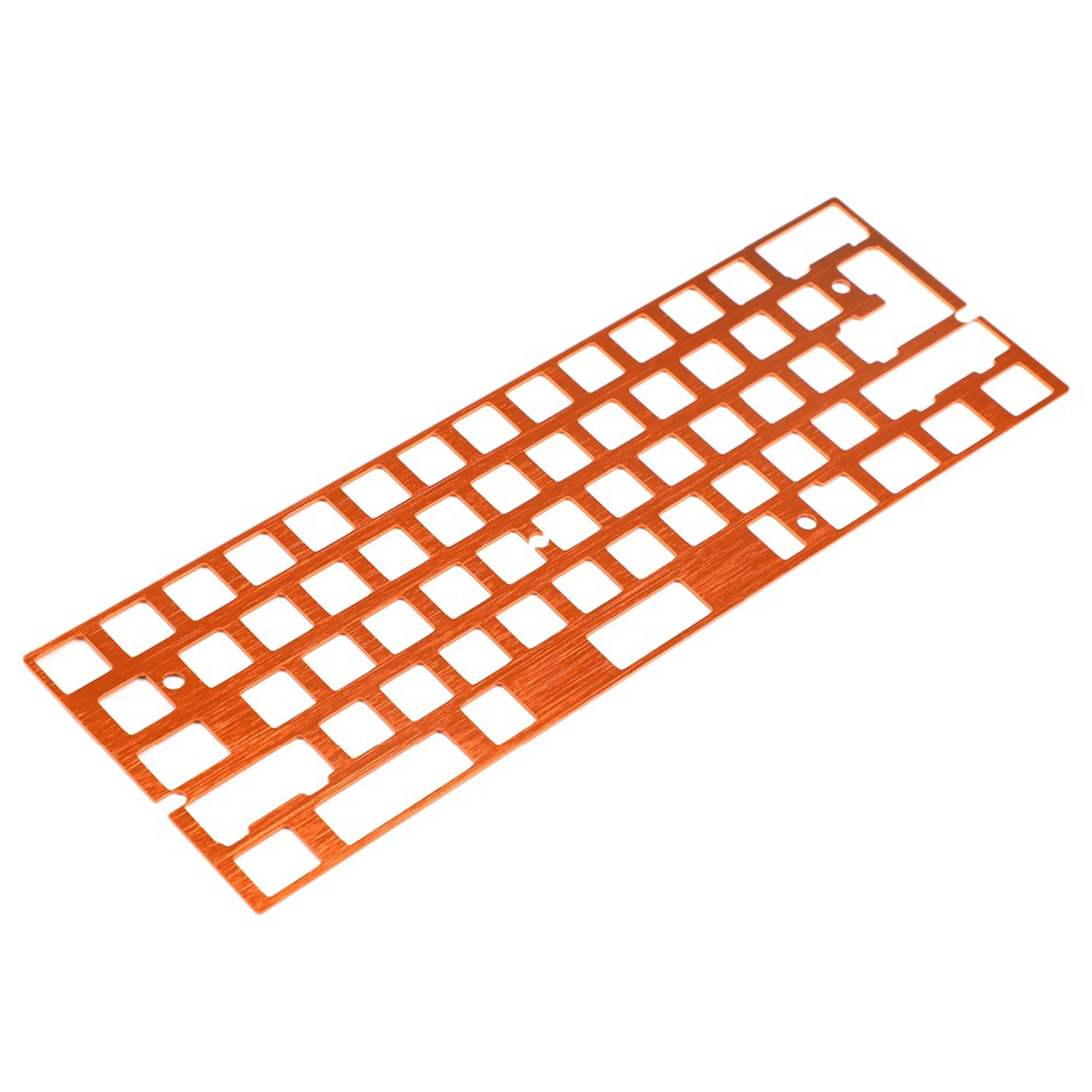 60% ANSI ISO 61 Layout Universal Plate CNC Aluminum Plate Brush Finish Anodized For GH60 60% Mechanical Keyboard