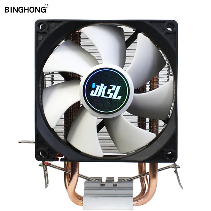 Cpu Cooler Pc Fan Cooling System 2 Copper Tube 3PIN 90mm LED Fans For LGA1200 1150 1151 1155 1156 1356 1700 And3 AM4 Motherboard