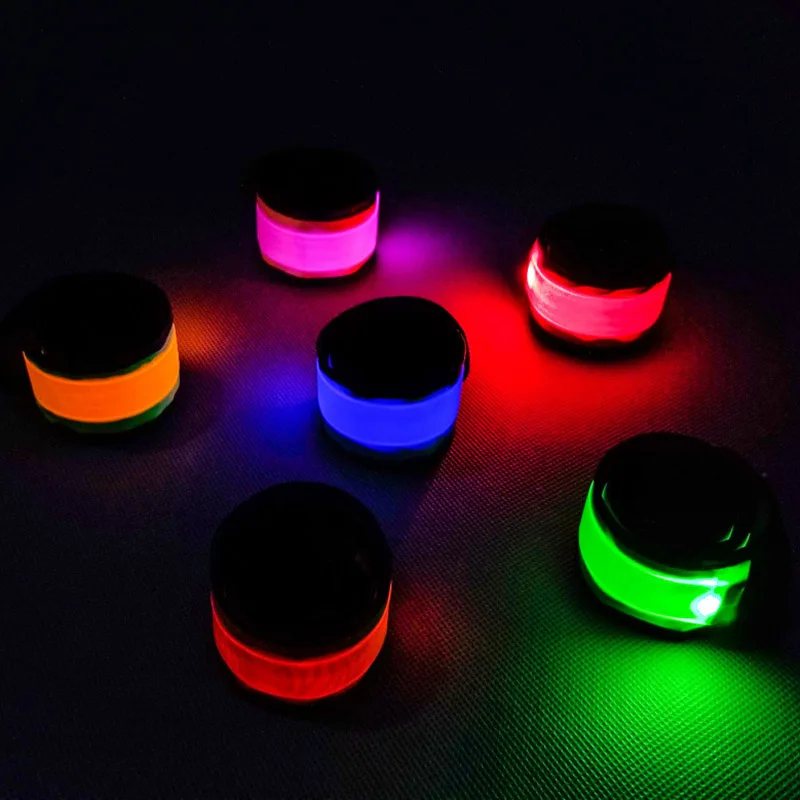 LED Light Strap Bracelets Wristband for Night Sports Running Riding Glow Safety Lamp Cycling Warning Wrist Strap Glowing Slap