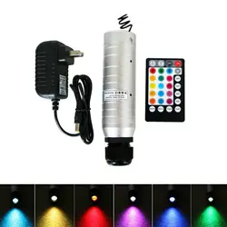 Remote controlled 28key 12V 6W RGB LED Fiber Optic Star DIY Ceiling mini Light source Engine Lighting Device EU/US/AU/UK adapter