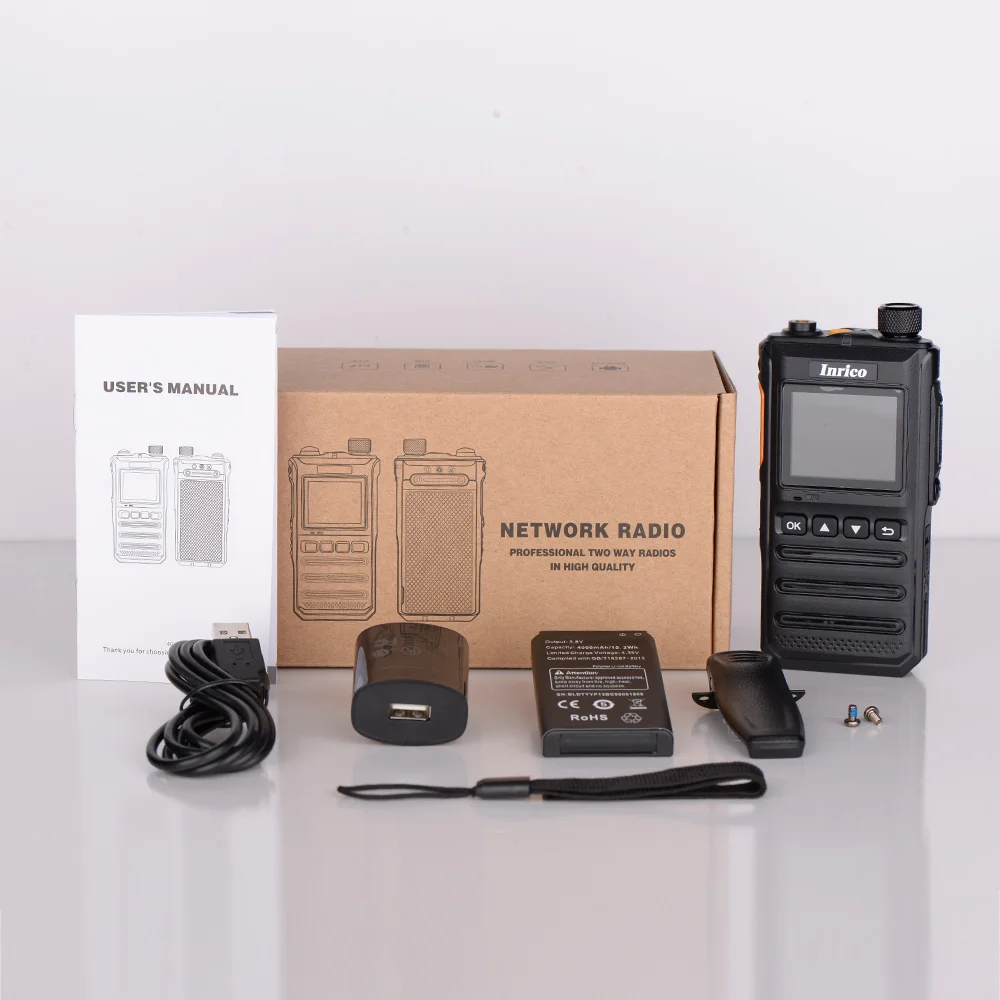 Inrico T640A Android 8.1 4G Network Walkie Talkie Long Range Long Endurance Wireless Military POC Radio with GPS Bluetooth Wifi