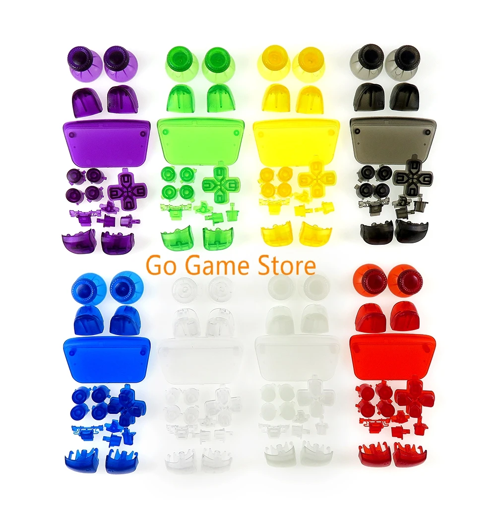 1set For PS5 Controller  color buttons Full Set Solid Plastic Transparent Modding Buttons Kit